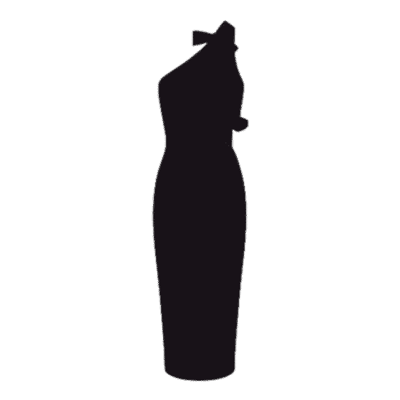 Smooth Stretch One Shoulder Midi Dress