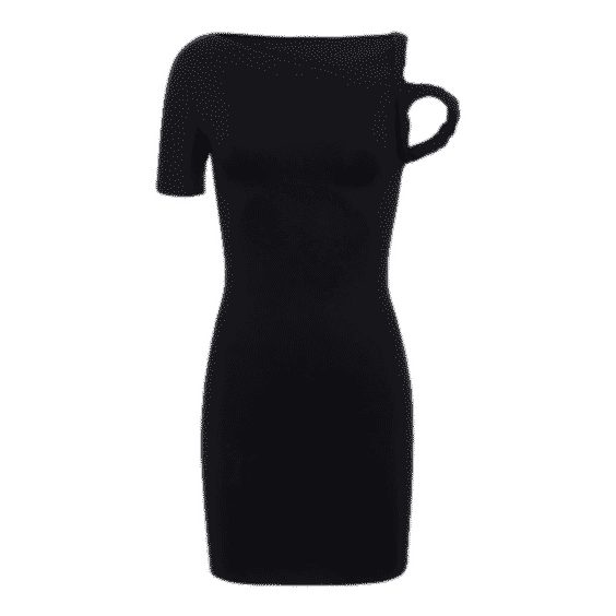 Sueded Stretch Twist Mini Dress