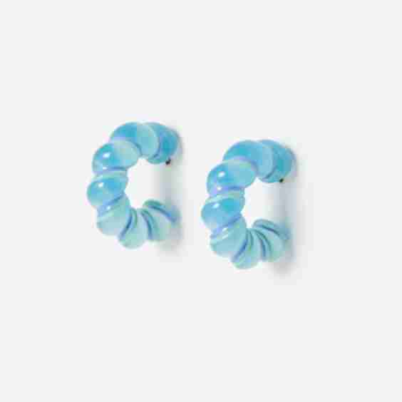 Lucia Puffy Twisted Hoop Earrings