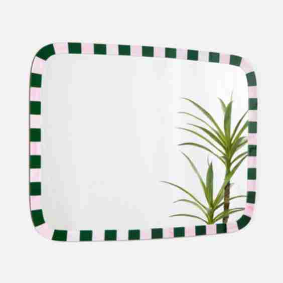 Alyssa Pink And Green Overmantle Mirror