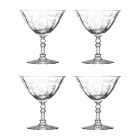 Vintage 1940s Fostoria Chintz Coupes