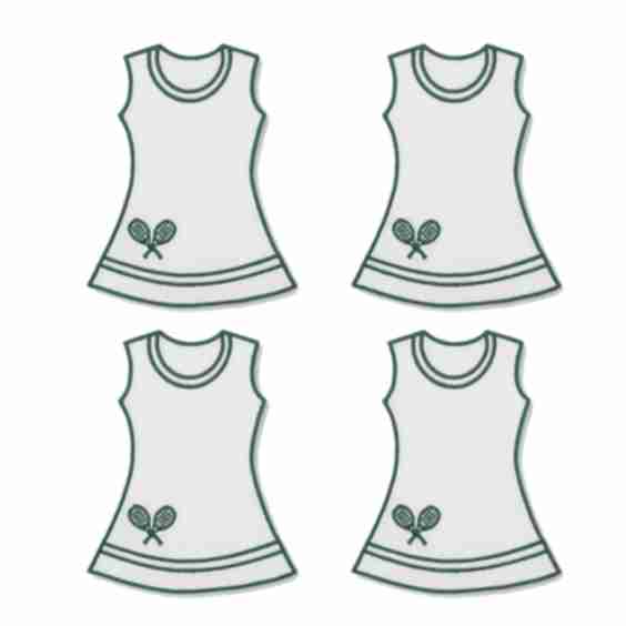 Tennis Dress Cocktail Napkins