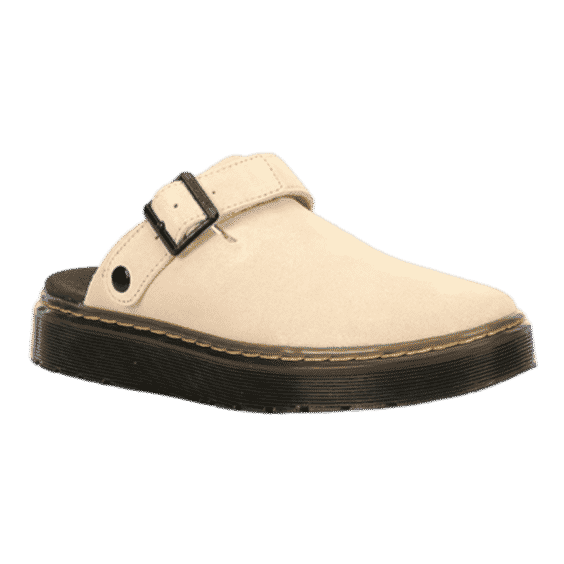 Carlson Suede Buckle Strap Clogs