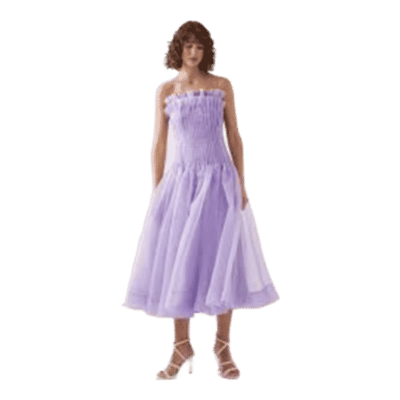 Horizon Pintucked Midi Dress