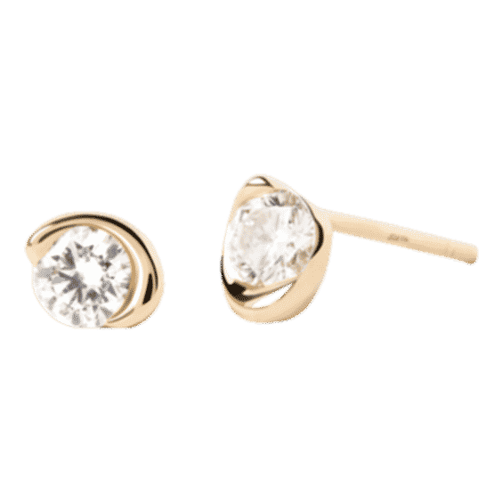 Diamonds and Gold Delia Stud Earrings