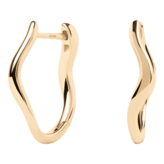 Gold Mini Selene Hoops