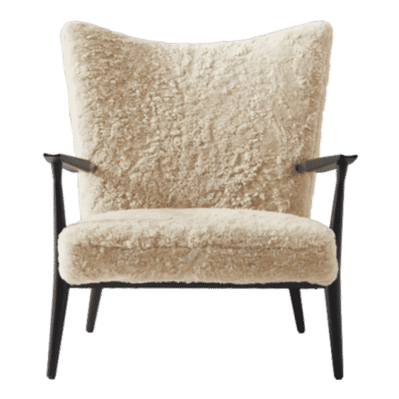 Pull-Up Shearling Lounge Chair Model 1321 By Paul Mccobb