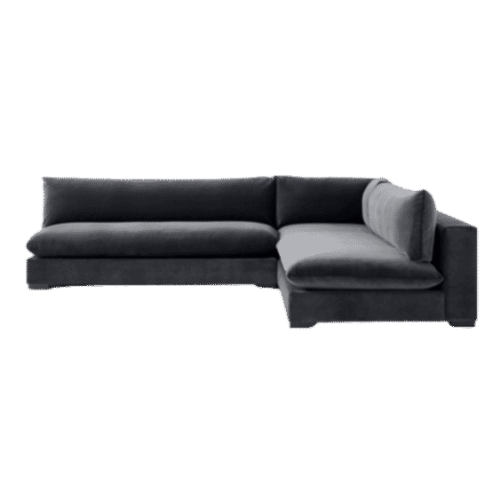 Deseo 3-Piece Modular Deep Depth Sectional Sofa with Loveseat