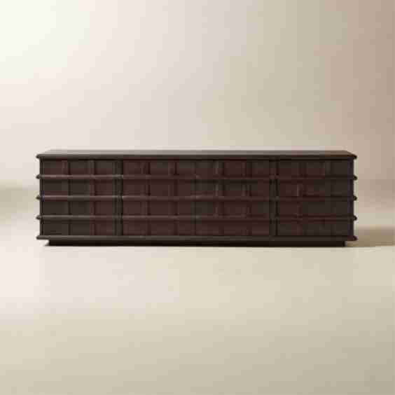 Alpena 90" Dark Acacia Wood Credenza