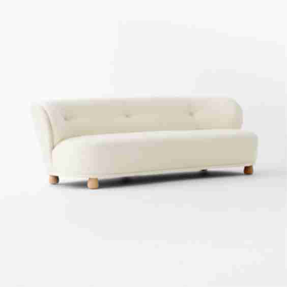Leonne 90" Ivory Boucle Sofa by goop