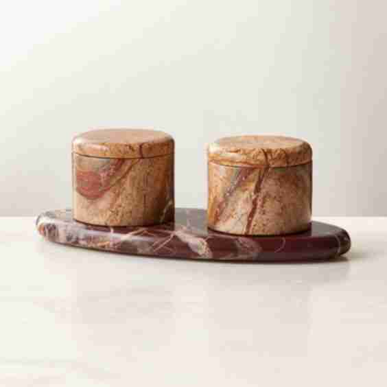 Zetes Marble  Salt Cellars