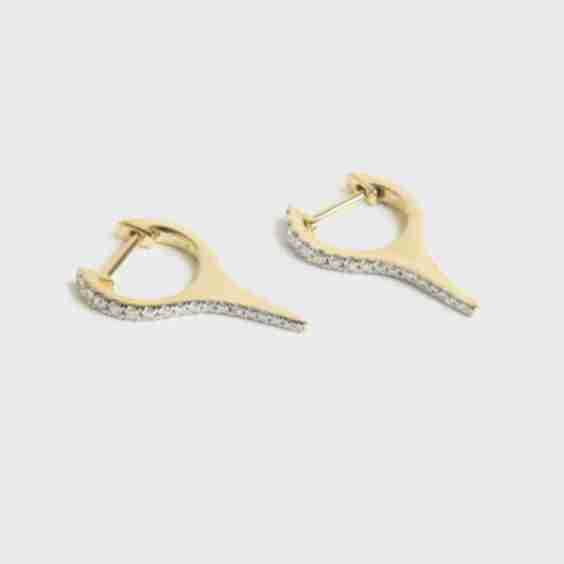 Dripping Diamond Spike Huggie Earrings