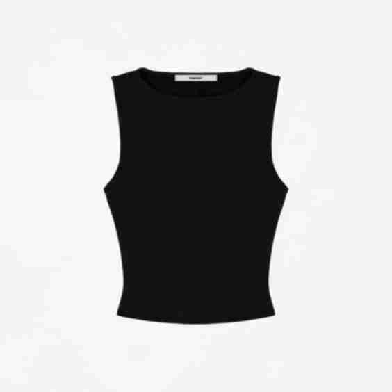 Straight Neck Sleeveless Top