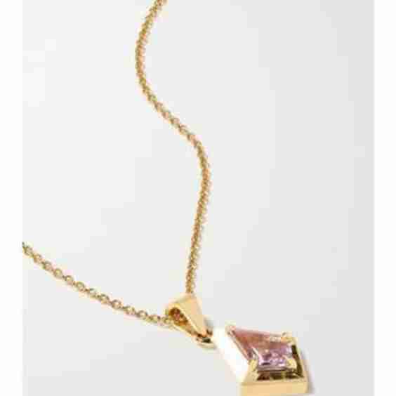 + Net Sustain Twinkle 18-Karat Recycled Rose Gold, Enamel, Amethyst And Quartz Necklace