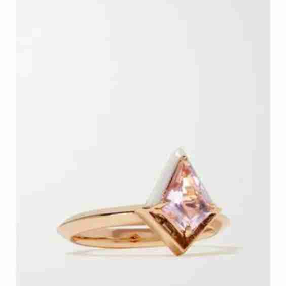 + Net Sustain Twinkle 18-Karat Recycled Gold, Enamel, Amethyst And Quartz Ring