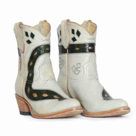 Sneaky Snake Cream Cowboy Boots 