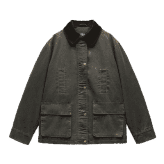 Field Jacket with Corduroy Collar