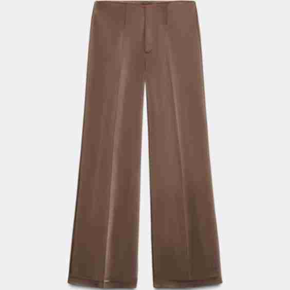High-Waisted Satin Pants