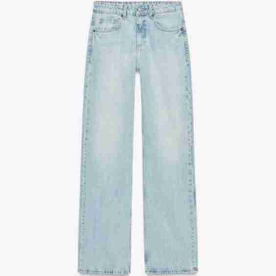 TRF Mid Rise Folded Barrel Jeans