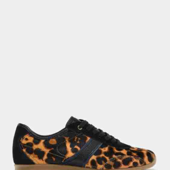 Animal Print Leather Sneakers