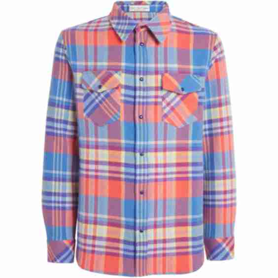 Creator Tartan Cashmere Button-Down Shirt