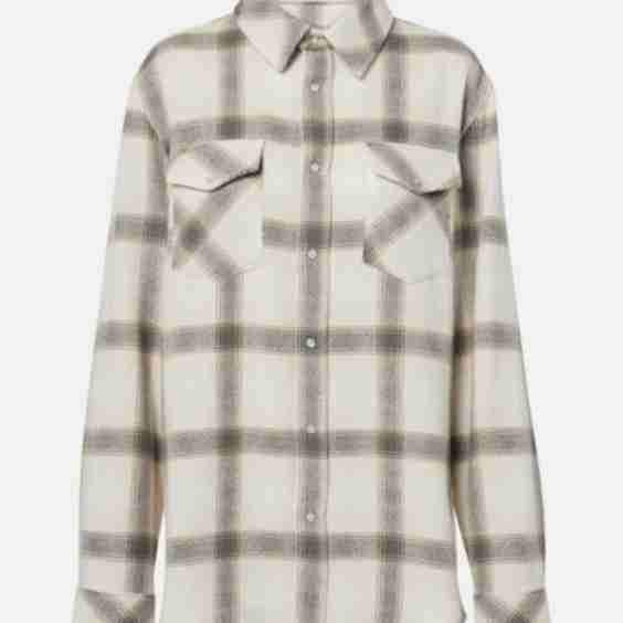 Moon Plaid Cashmere Shirt