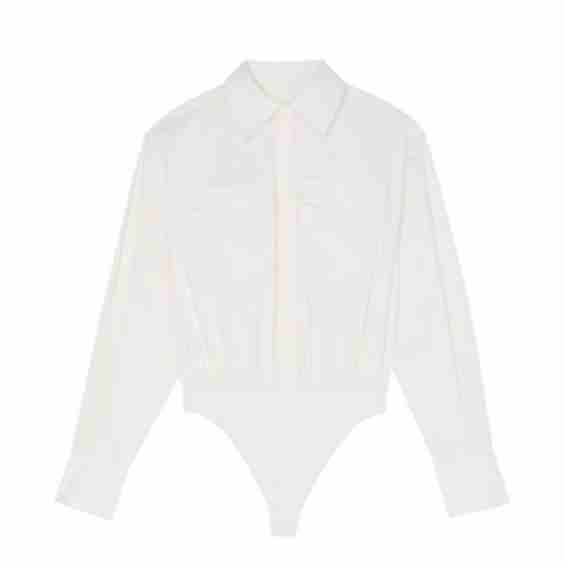 Atelier Victoria's Secret x Altuzarra Poplin Pocketed Shirt Bodysuit