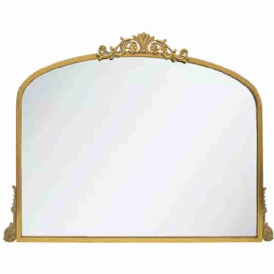 Gold Bordeaux Wide Arch Metal Wall Mirror