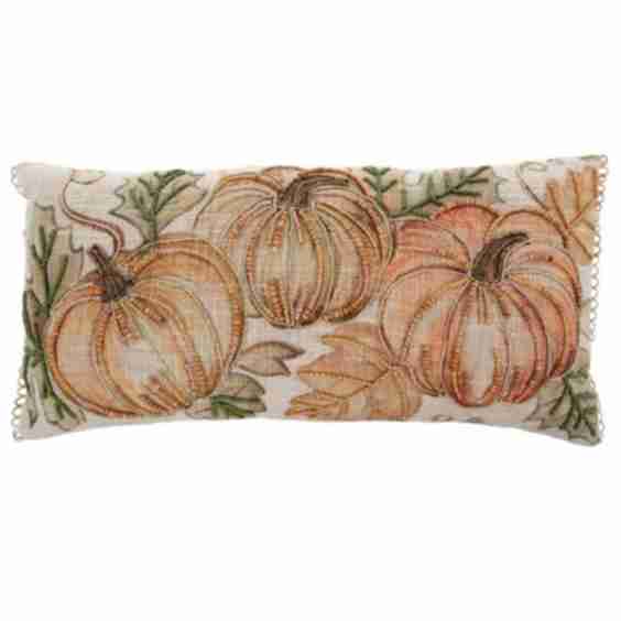 Beaded Pumpkin Lumbar Pillow