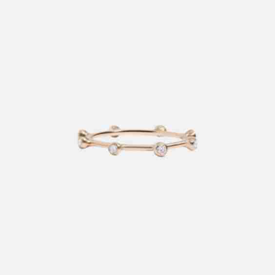 Sun Beam Ring + White Diamonds