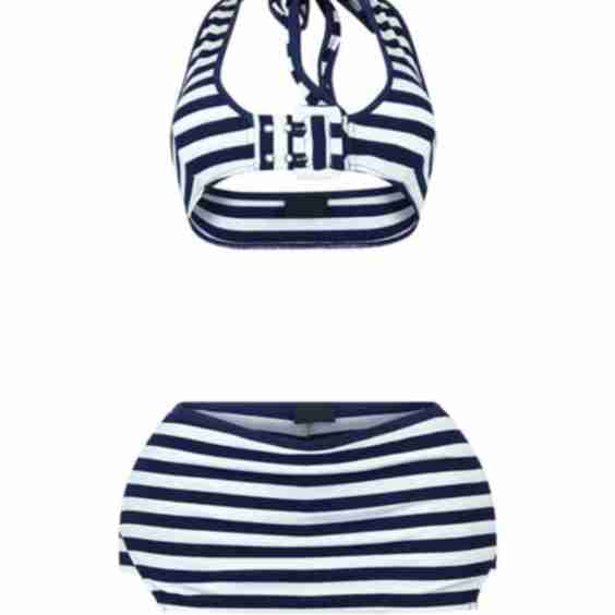  Leilani Striped Halter Top Skort Set