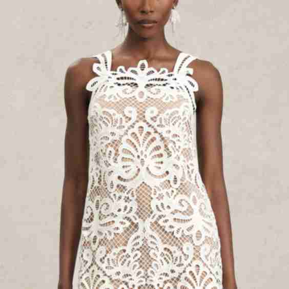 Tillie Halter Lace Hollow Out Mini Dress