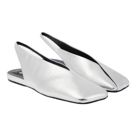 Metallic Slingback Mules
