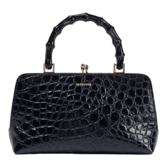 Mini Croc-Effect Leather Shoulder Bag
