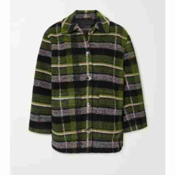 Lotte Oversized Checked Wool-Blend Jacket