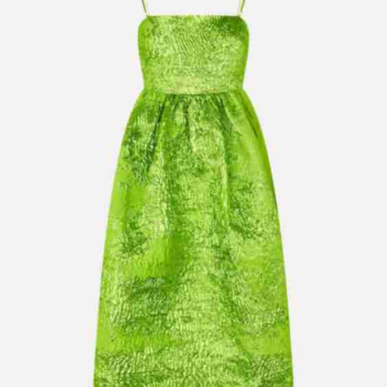 Voluminous Gathered Midi Dress
