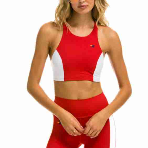 Color Block Racer Sports Bra 