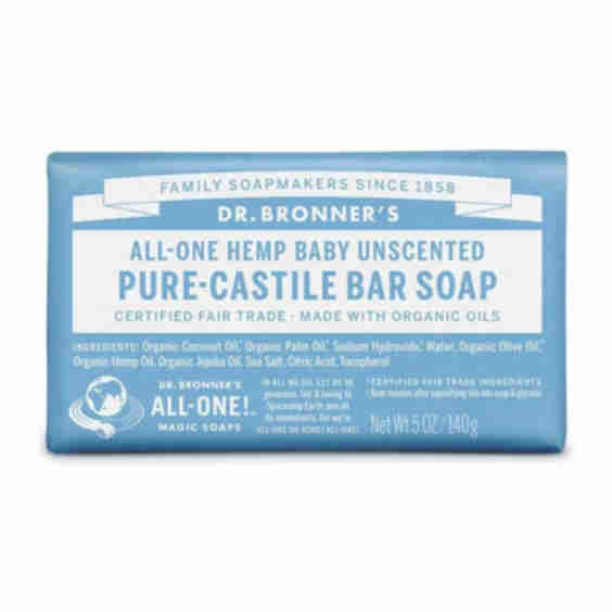 All-One Hemp Baby Unscented Pure-Castile Bar Soap
