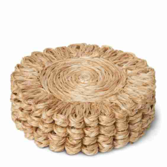 Annisa Straw Coaster, Set Of 4