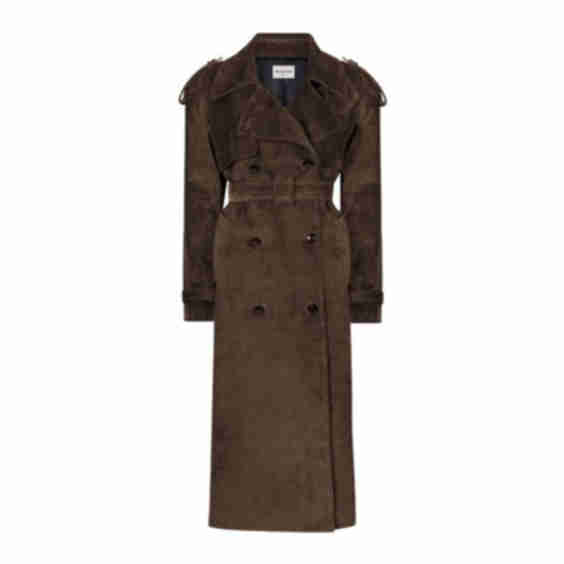 Suede Trench Coat