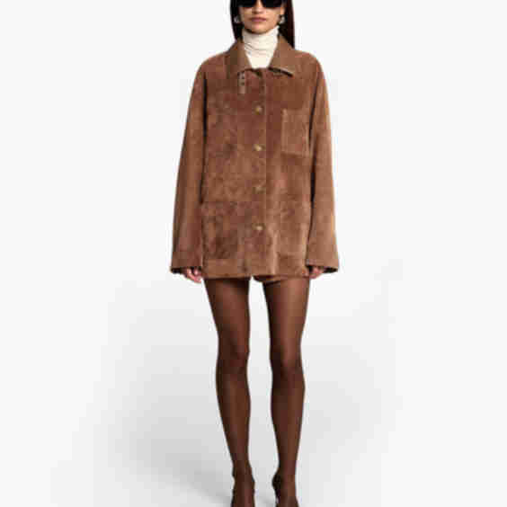Mocha Suede Barn Jacket