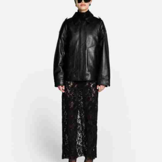 Vintage Leather Bomber Jacket