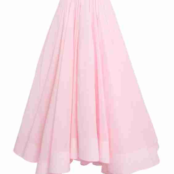 Gathered Cotton Voile Maxi Skirt
