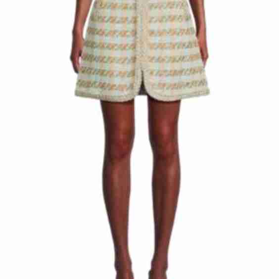 Check Tweed Miniskirt