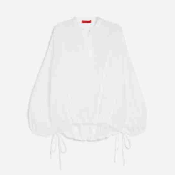 Silk and cotton voile blouse