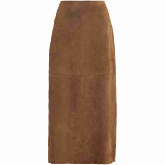 Suede Midi Skirt