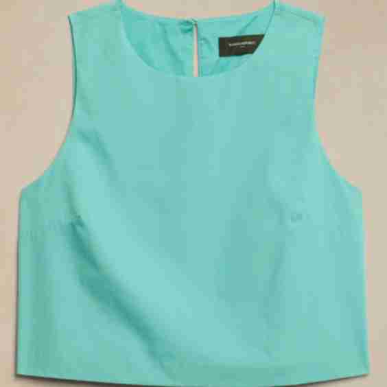 Cropped Poplin Top