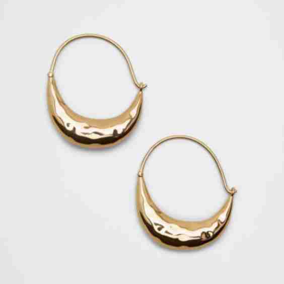 Hammered Flute Earrings