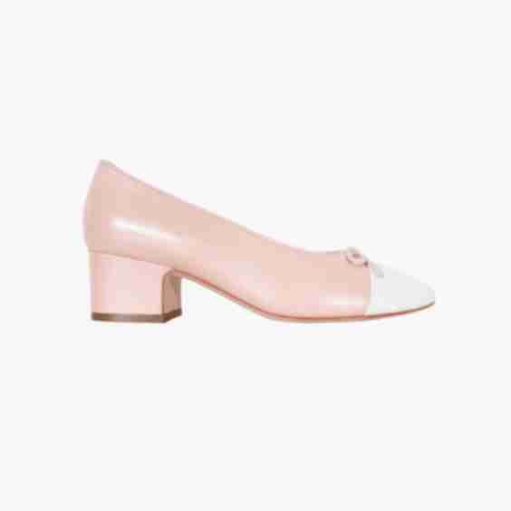 Cap Toe Pump In Pearl Pink
