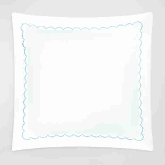 European Scallops Embroidered Sham